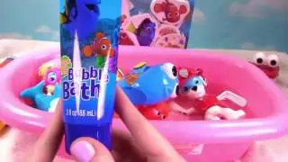 Finding Dory Bath Toys Soap and Bubbles! Bath Squirters & Paw Patrol Paddling Pups