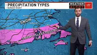 Snow develops late morning Sunday, turning heavier by evening