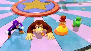 Mario Party Jamboree Nintendo Switch 2 Multiplayer Minigames - Yoshi vs Waluigi vs DK vs Daisy