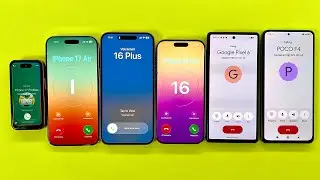 POCO F4 & Pixel 6 calling iPhone 17ProMax+iPhone 17air+iPhone 16Plus & iPhone 16Pro Incoming Call 
