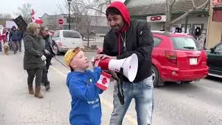 Cochrane March February 13 (this kid and Aneel just pumped up the whole crowd) #freedomconvoy2022