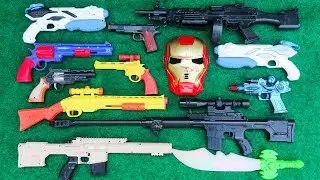 Collecting 7 Sniper Rifles AK 47 FN Minimi Super Shot Gun Revolver Water Gun Pistol Cowboys Blade