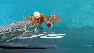 Repainted Ship Name #Repainted Port of Registry #Repainted IMO Number #Chiping #Brush #Repainted