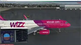 best payware aircraft FSX AIRBUS Aerosoft A320 START UP TAKE OFF cold and dark TAKE A WIZZ.