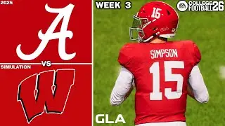 Alabama vs. Wisconsin  |  Week 3 Simulation  |  CFB 26 PS5 Gameplay