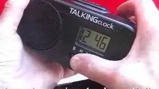 TALKING ENGLISH HUMAN VOICE SPEAKING Battery Snooze Travel Alarm Clock VERY LOUD for heavy sleepers