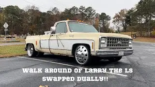 Walk Around of Larry the LS Swapped Squarebody Dually including idle clip of &ldquo;BFD Chop Monster&rdquo;