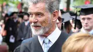 See Pierce Brosnan speak at Dickinson College graduation in Carlisle, Pa.