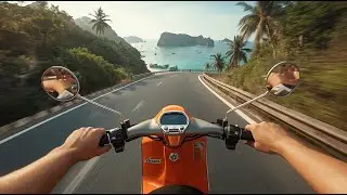Motorcycle tour around Phuket 🇹🇭Thailand Island Drive Tour 4K HDR