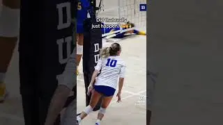 Duke's setter is top tier for this hustle play! #volleyball #volleyballplayer #volleyballsetter