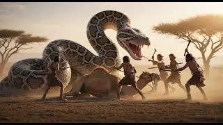 Life Million Years Ago | Early Humans Save a Camel from a Giant Python on the Savanna