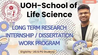 UOH- SLS - Long Term Research Internship / Dissertation Work Program 2024 #internship #dissertation
