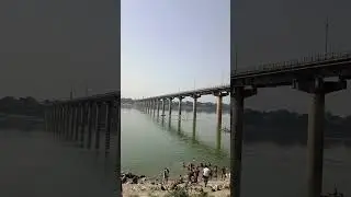 1.3 km long ganga bridge: shastri bridge #shots #ganga #bridge  #day