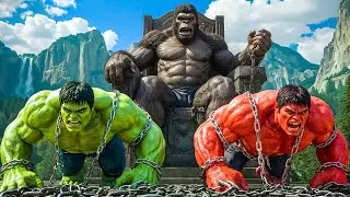 KING KONG VS RED HULK AND HULK EPIC BATTLE! : The confrontation begins on a military cargo plane !