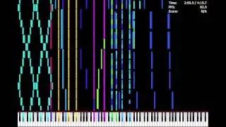 [Black MIDI] Piano From Above - Bad Apple!! ~300,000 Notes | NO LAG