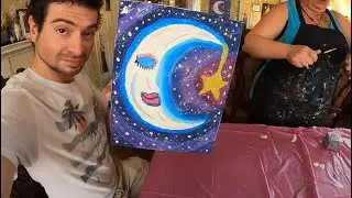 Картина &laquo;Потрясающая луна осетров&raquo; в галерее A Touch of Magick | Искусство в Аксбридже, Массачусе...