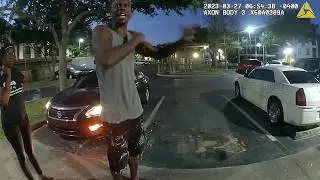 Cocky Driver Crashes Into Security And Thinks He Makes The Rules