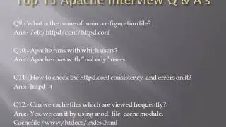 Top 15 Interview Questions for Apache Web Server