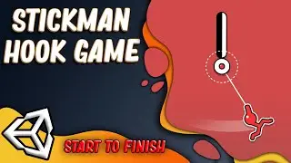 Stickman Hook like Spiderman game in Unity2D | Unity Beginner Tutorial C# Coding