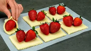 Если есть слоеное тесто и клубника, приготовьте сегодня же этот десерт! Будете мне благодарны!