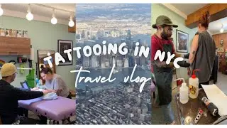 Tattooing In NYC  ☆ Tattoo Artist Guest Spot Vlog  ☆ Vegan Food, Central Park, Artsy Experiences