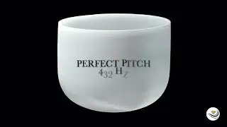Premium Frosted Crystal Singing Bowl, Perfect Pitch, B-Note 8