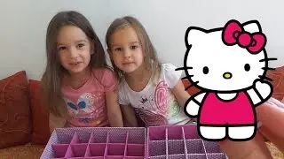 Наводим порядок с HELLO KITTY. Органайзер для белья. Детский канал Маша и Карина.