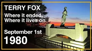 Terry Fox in Thunder Bay, Ontario on September 1st, 1980