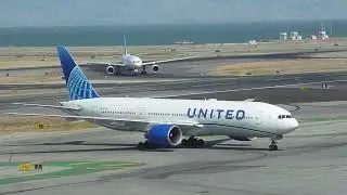 MANY DEPARTURES AND ARRIVALS AT SFO | Plane & aircraft spotting at San Francisco Airport