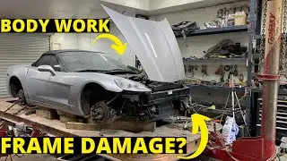 REBUILDING 2007 CORVETTE FRAME DAMAGE FOUND PART 3