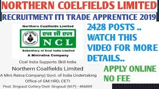 NCL - ITI Trade Apprentice || Northern California limited 2019