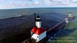 Saint Joseph, MI Lighthouse Stunning Drone Footage Aerial Tour