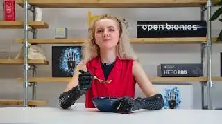 Eating lunch with a bionic arm: Key-Thumb grip demo