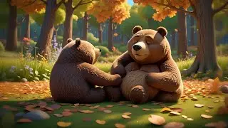 Two Sleepy Bears Begin to Snore | Bedtime Song for Kids | Gentle Bear Nursery Rhyme