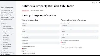 California property division app