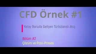 FLUENT ile CFD Örnek Problem #1. Bölüm 1.2: Çözüm ve Post-Proses İşlemleri