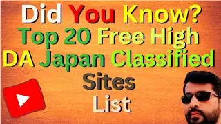 🔥 Top  20 Free High DA Japan Classified Sites List 🔥 Japan Classified Sites List 🔥