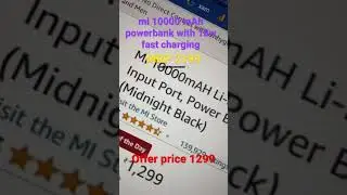 Mi 10000 mAh powerbank 3i with 18w fast charging #powerbank #fastcharging #mi #redmi #offerprice