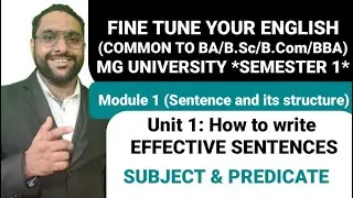 EFFECTIVE SENTENCES -  FINE TUNE YOUR ENGLISH