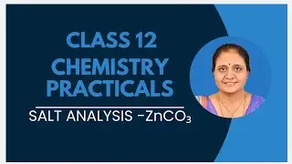 Salt Analysis of Zinc Carbonate(ZnCO₃) | Class 12 Chemistry Practicals