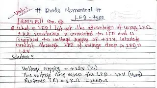LED Numerical|Diode Numerical|Basic Electronics Engineering BE Purbanchal University|Diode Numerica