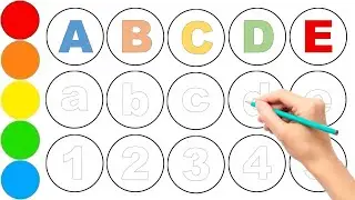 Learn to Write ABCDE & 12345 for Kids | abcde Alphabet for kids | 12345 Numbers Counting