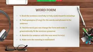 [IELTS WRITING] PARAPHRASING SKILLS - WORD FORM