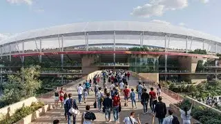 Video animation the stadium that will be built for the Brisbane 20232 Olympics and Paralympics