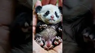 Adorable Baby Panda Snuggles in Tiny Hands! 🐼💖 Cutest Relaxation Moment Ever!