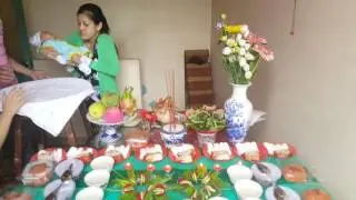 Làm lễ đầy tháng cu Mon