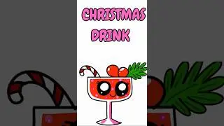 This Christmas Drink Is TOO Cute 😍🥤 | Easy Drawing #shorts
