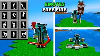 MCPE FREE FIRE EMOTE ADDON | MINECRAFT PE FREE FIRE EMOTE MOD |