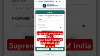 Supreme Court of India (SCI) Junior Court Assistant 2025 Result Out🔥🔥🔥|| #sci #jca #resultout