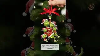 Green Monster Family Ornament - Christmas Gifts